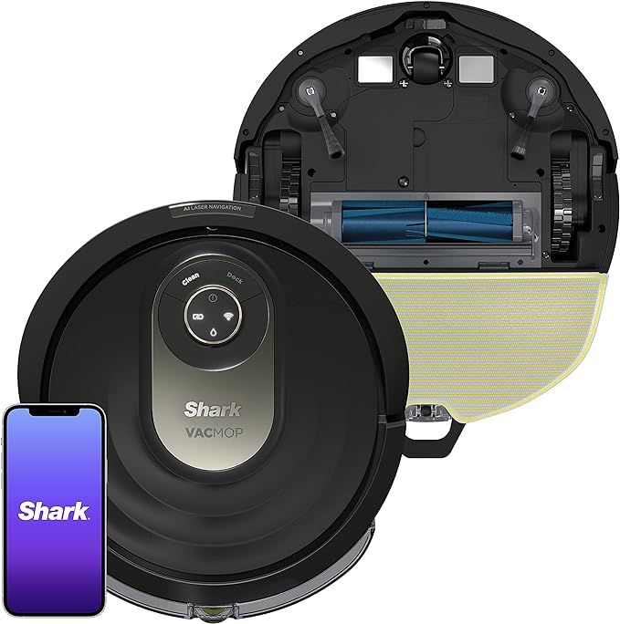 Shark AV2001WD AI VACMOP 2-in-1 Robot Vacuum and Mop with Self-Cleaning Brushroll, LIDAR Navigati... | Amazon (US)