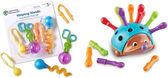 Learning Resources Helping Hands Fine Motor Tool Set Toy, Multi-Color & Spike The Fine Motor Hedg... | Amazon (US)