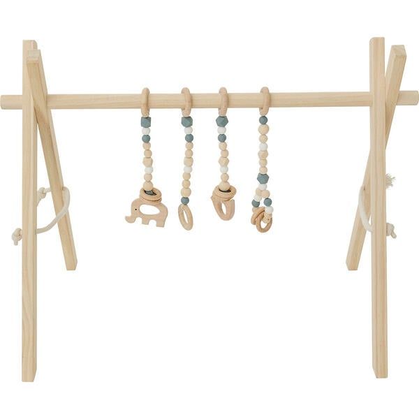 Natural Wood Gym with Gray Toys | Maisonette