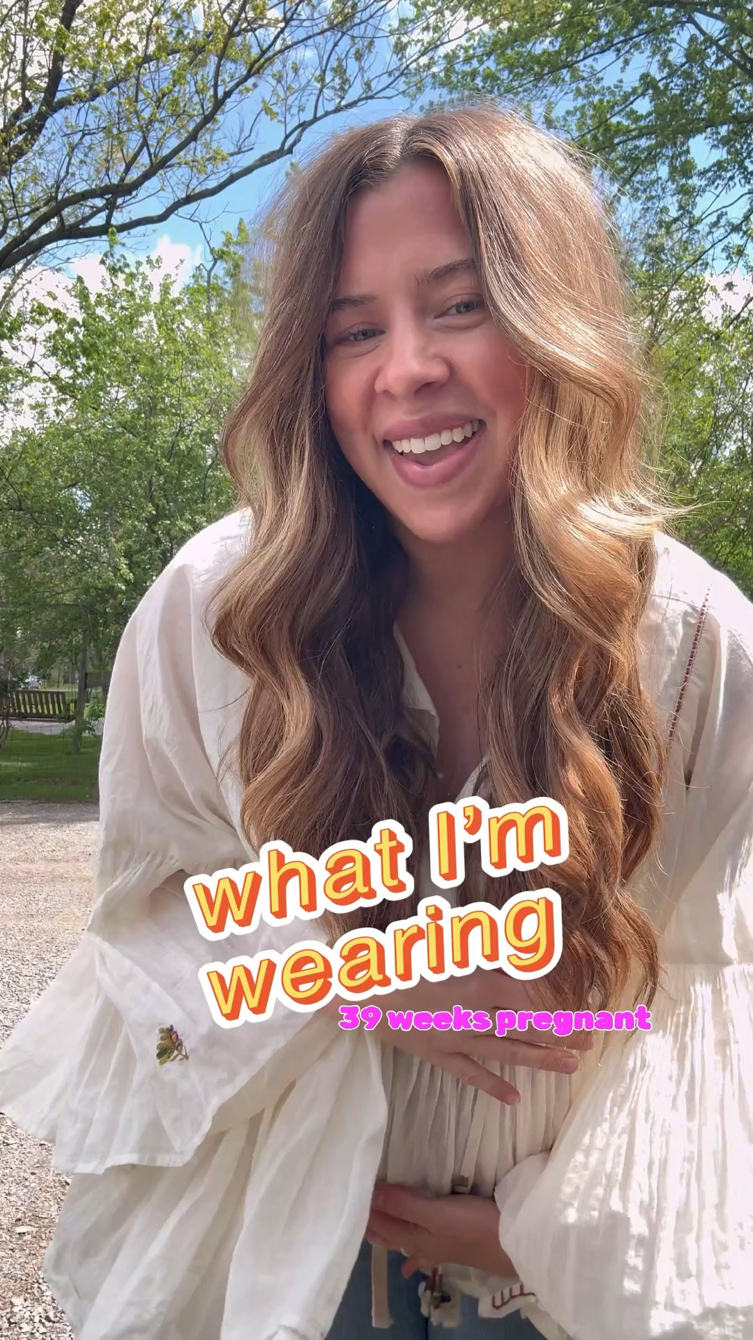 What I’m wearing at 39 weeks pregnant mom of soon to be 4 🤰🏼this top is from Nuuly and couldn’t link it so I linked similar! 