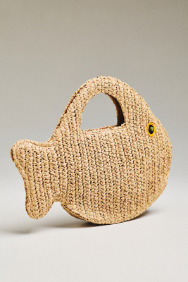 SIMONMILLER Puka Fish Raffia Bag | Anthropologie (US)