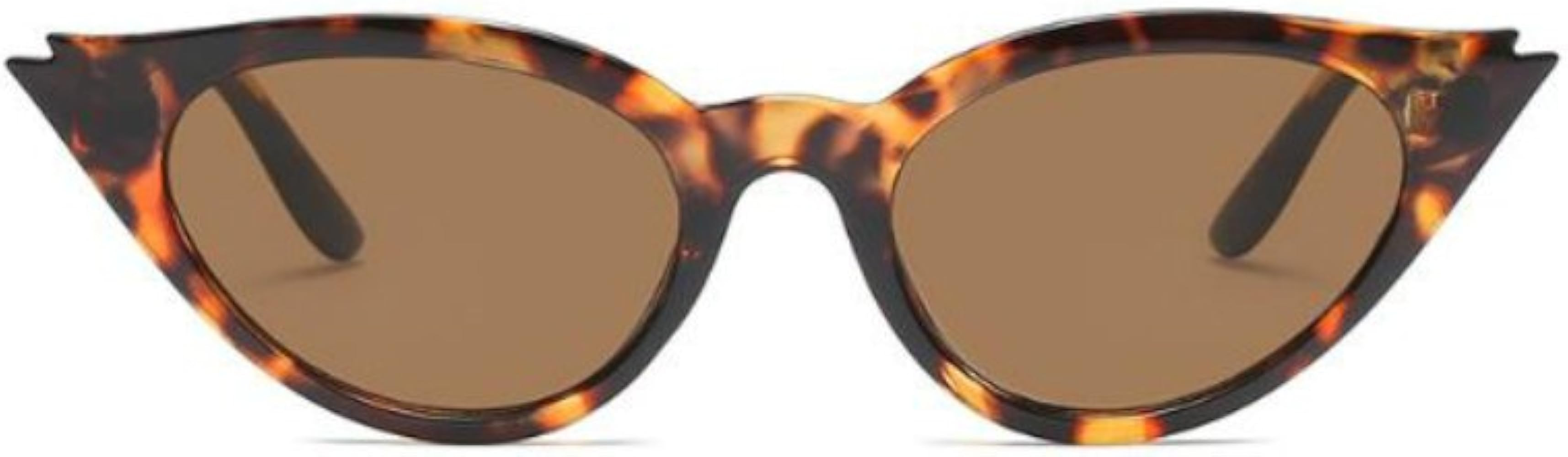 Small Vintage Cateye Sunglasses for Women 50s Chic Fashion Retro UV400 Sunshades | Amazon (US)