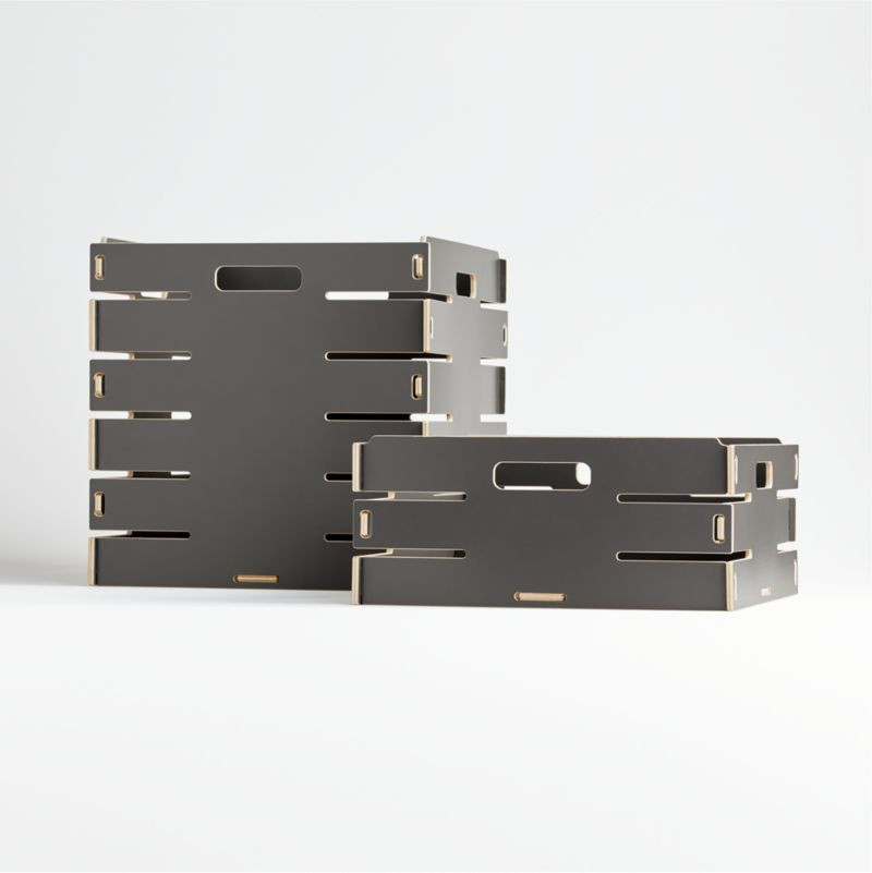 Sprout Grey Crates | Crate and Barrel | Crate & Barrel
