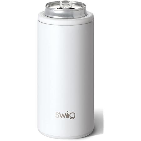 Swig Life Skinny Can Cooler, Stainless Steel, Dishwasher Safe, Triple Insulated Slim Can Sleeve f... | Amazon (US)