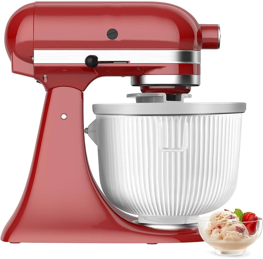 Ice Cream Attachment for Kitchenaid,Fits KitchenAid 4.5-5QT/5.5-6 Quart Stand Mixers,Mixer Access... | Amazon (US)