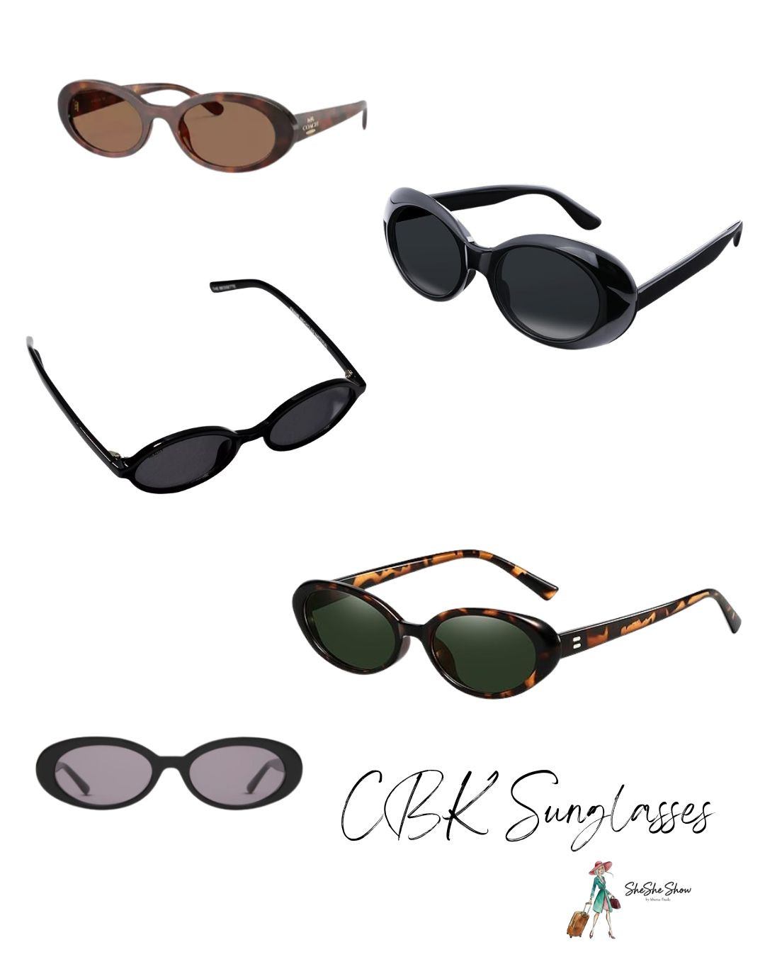  
CBK (Carolyn Besette Kennedy) inspired sunglasses. Small oval shaped. Checkout these high and low prices. She wore black and tortoise shell
 

#LTKgrwm #LTKOver40 #LTKTravel