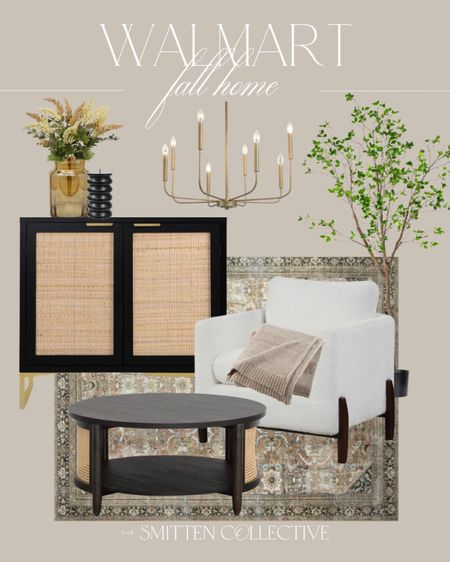 Walmart home fall decor includes accent chair, throw blanket, coffee table, cabinet, area rug, faux tree, chandelier, black candle, amber glass vase, vase filler.

Home decor, Walmart finds, fall decor, Walmart home decor, looks for less

#LTKhome #LTKstyletip #LTKfindsunder100