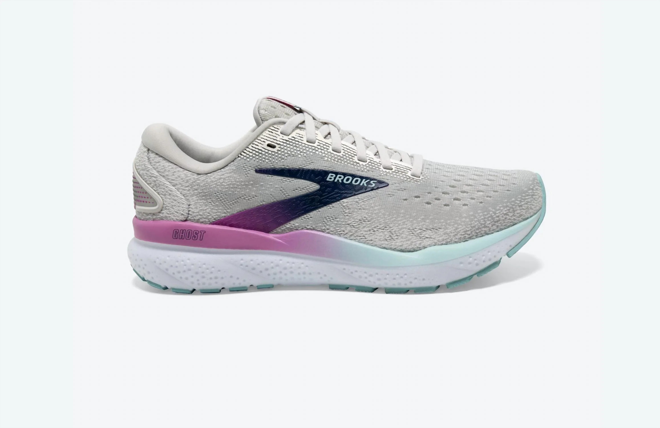 Women's Ghost 16 Running Shoes In White/grey/estate Blue | Shop Simon