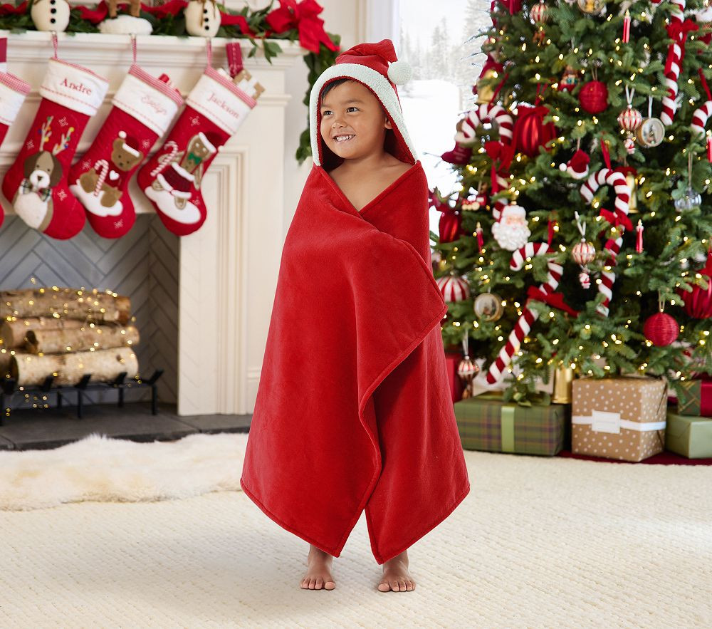 Santa Kid Hooded Towel | Pottery Barn Kids