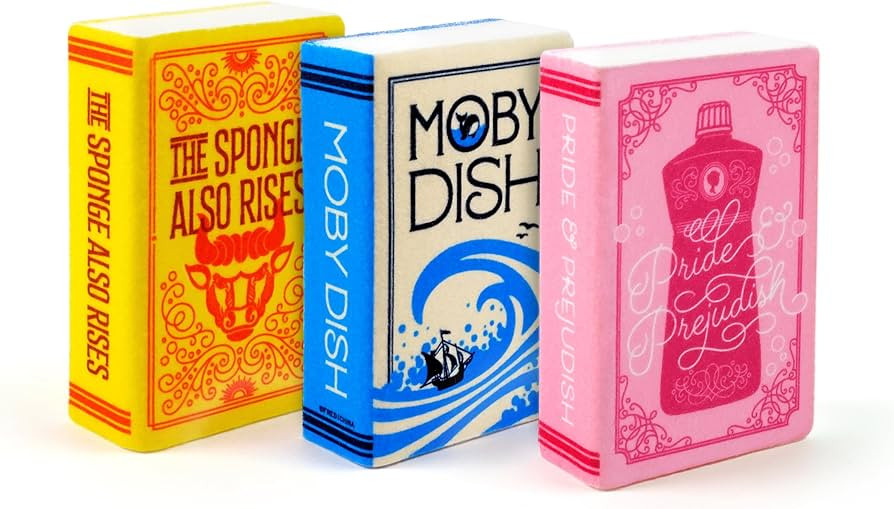 Genuine Fred Neat and Novel, Book Kitchen Sponges, Set of 3 | Amazon (US)