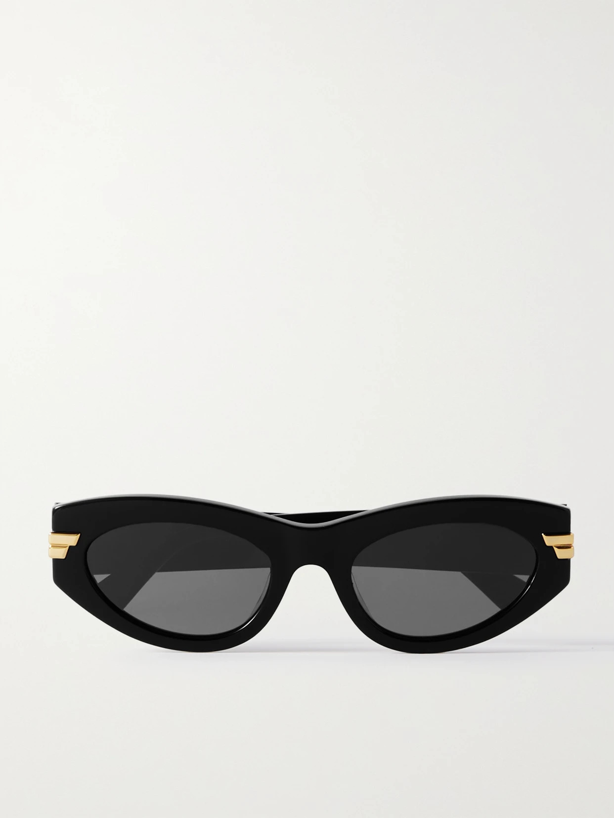 BOTTEGA VENETA EYEWEAR - Original Cat-eye Acetate And Gold-tone Sunglasses - Black | NET-A-PORTER (US)