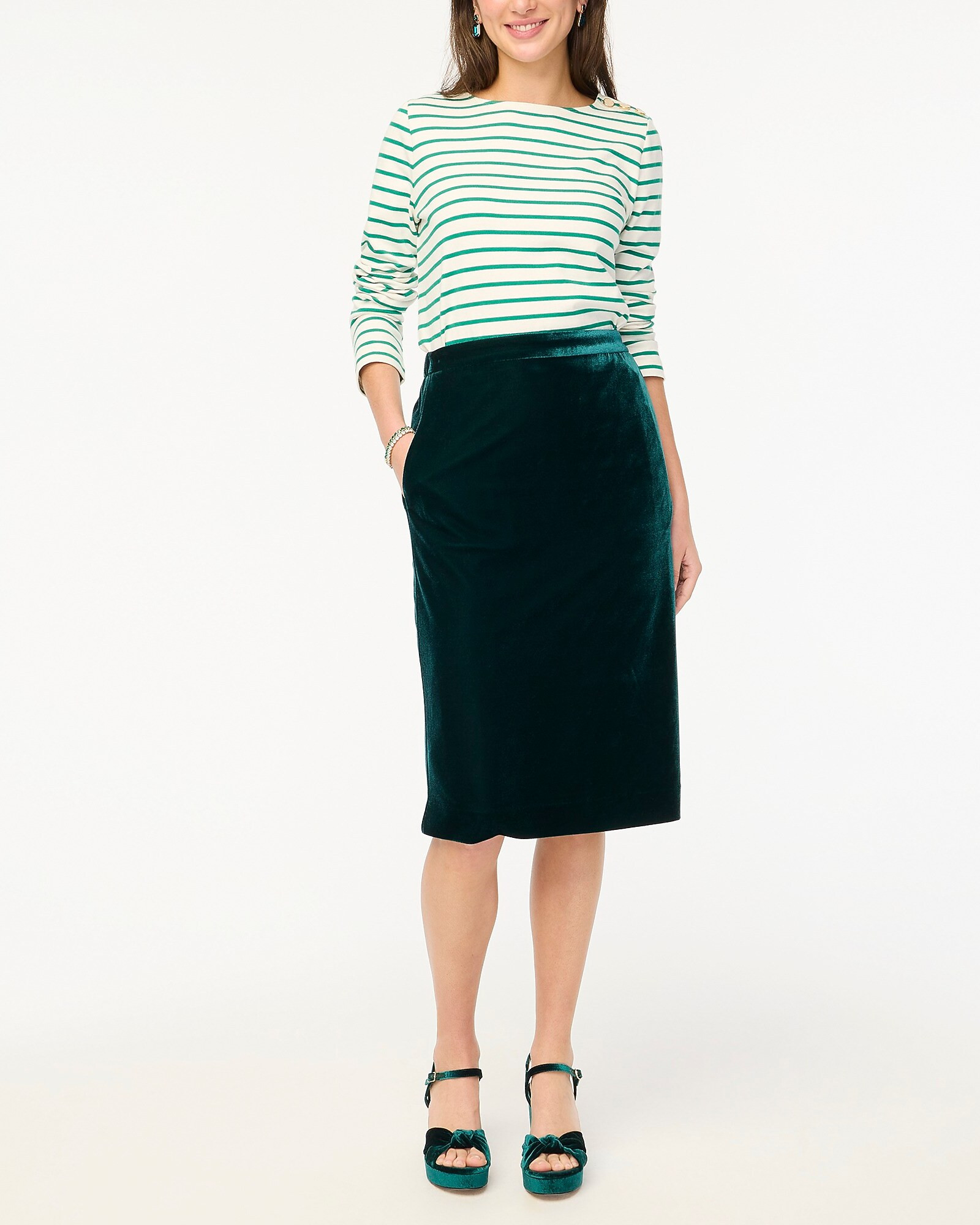 Velvet pull-on skirt | J.Crew Factory