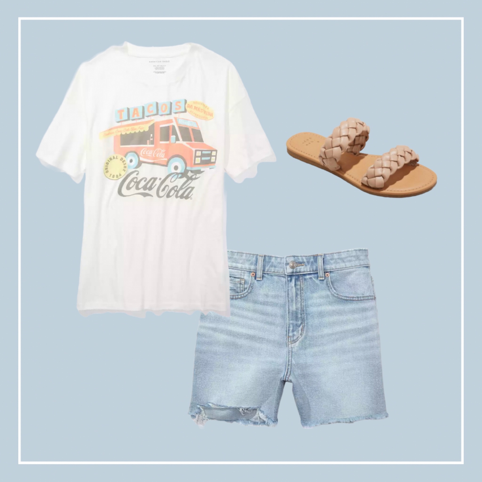 #shorts #graphictee #sandals #spring #summer #americaneagle #target #vacationoutfit #tee 

#LTKunder50 #LTKSeasonal #LTKshoecrush
