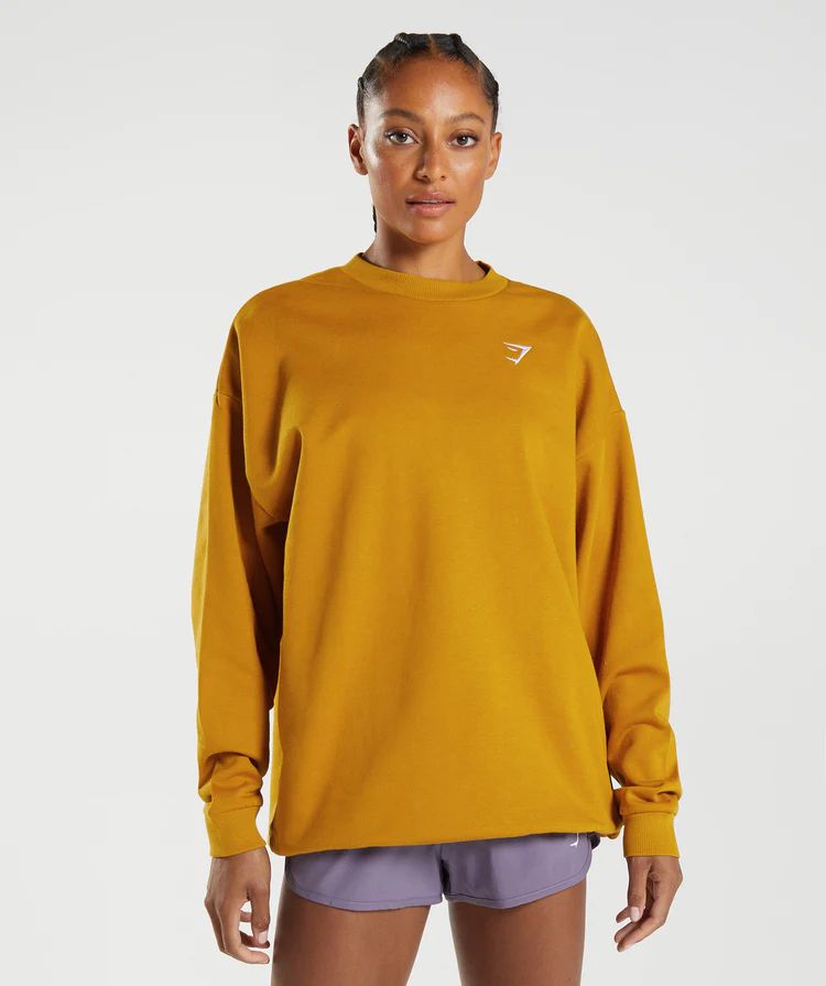 Gymshark Training Oversized Sweatshirt - Turmeric Yellow | Gymshark US