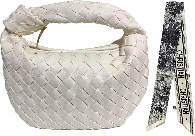 2022 Women Knotted Woven Handbag Pu Leather Dumpling Bags Fashion Designer Ladies Hobo Bag Summer Sh | Amazon (US)