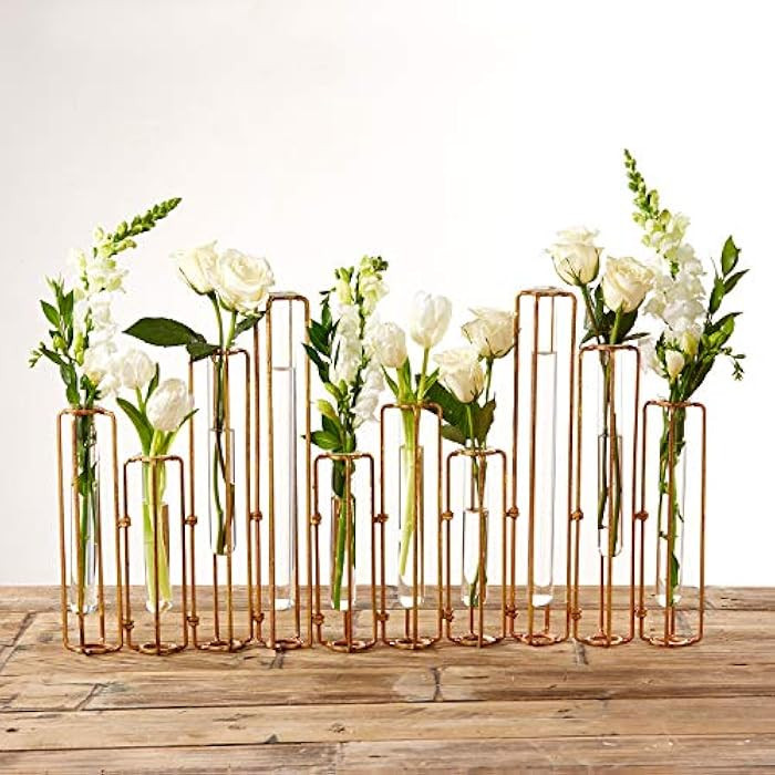 Amazon.com: Two's Company Tozai Home Lavoisier Hinged Flower Vases,Set of 10 : Home & Kitchen | Amazon (US)