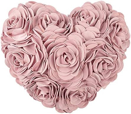JWH Handmade 3D Flower Throw Pillow Covers Decorative Aesthetic Valentines Day Accent Pillow Case... | Amazon (US)