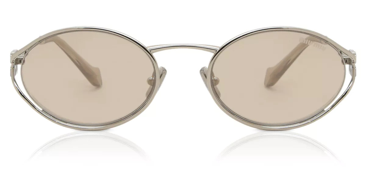 Miu Miu MU52YS 1BC10F Women’s Sunglasses Silver Size 54 | SmartBuyGlasses Global