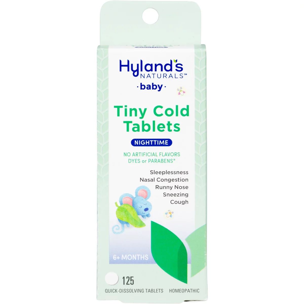Hyland's Naturals Baby Cold Symptoms Relief Nighttime Tiny Cold Tablets, 125 Quick-Dissolving Tab... | Walmart (US)