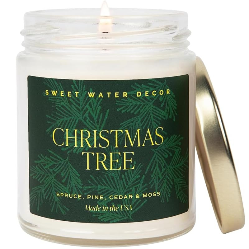 Sweet Water Decor Christmas Tree Candle - Spruce, Pine Needles and Evergreen Candles Scented Soy ... | Amazon (US)