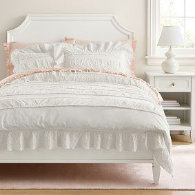 Breezy Gauze Ruffle Duvet | Pottery Barn Teen