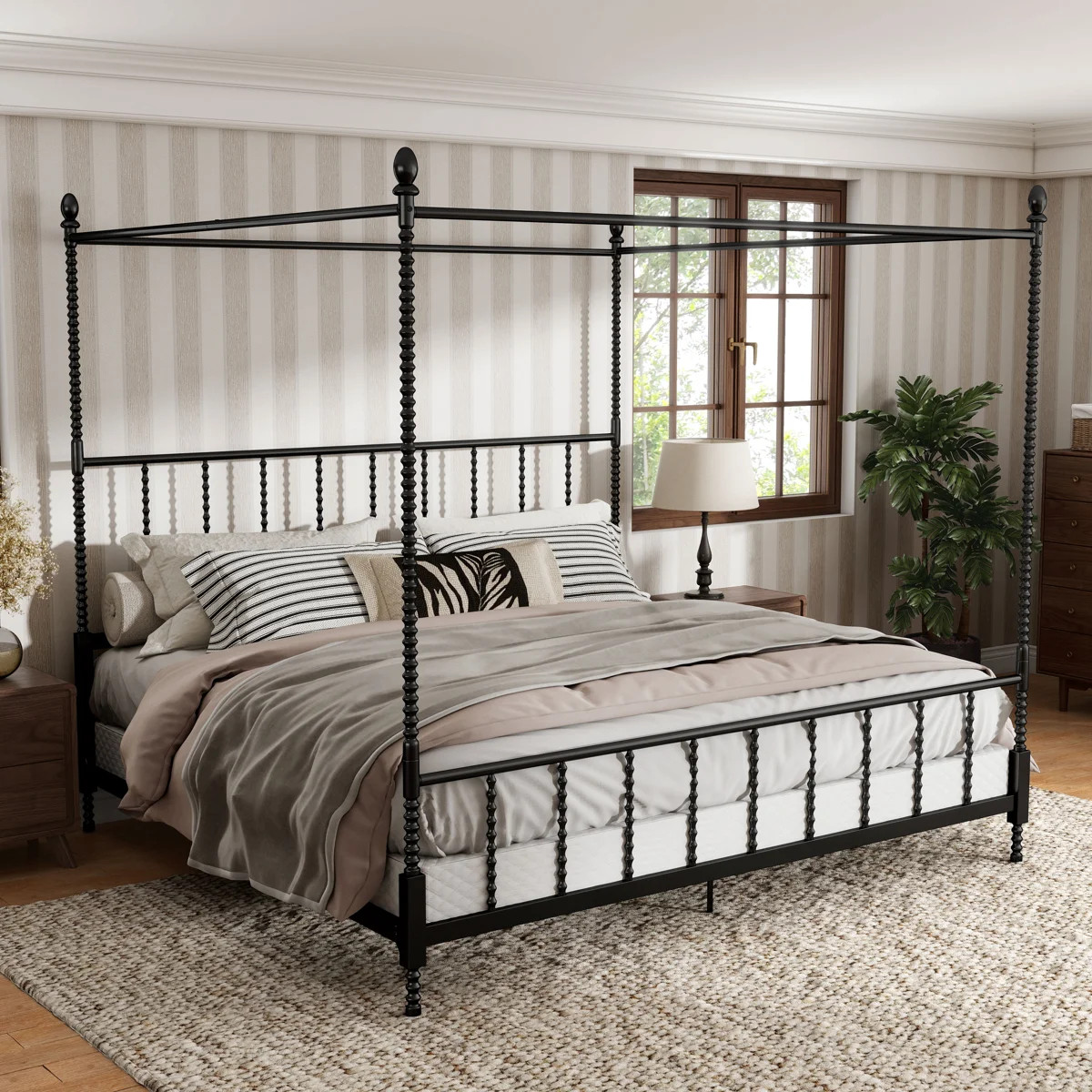 Magdaleno Metal Canopy Bed | Wayfair North America