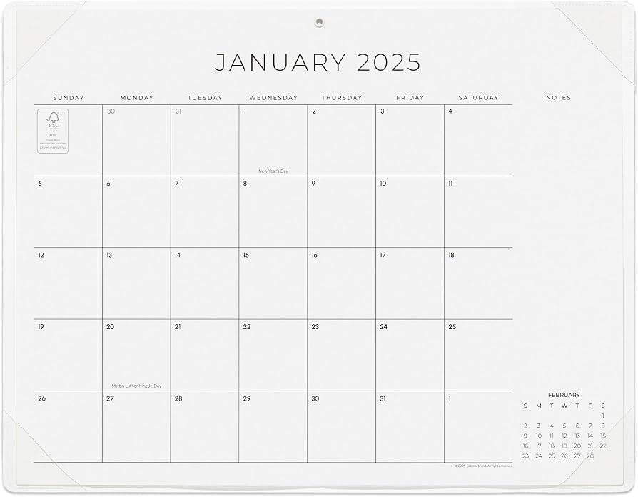 Cabbrix Simplified Desk Calendar 2025-2026 with Desktop Mat, Desk Pad Calendar Large 21" x 16-1/2... | Amazon (US)