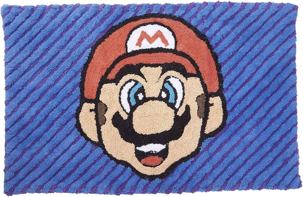 Super Mario Kids Accent Rug, 48" x 30", Tufted Cotton | Amazon (US)