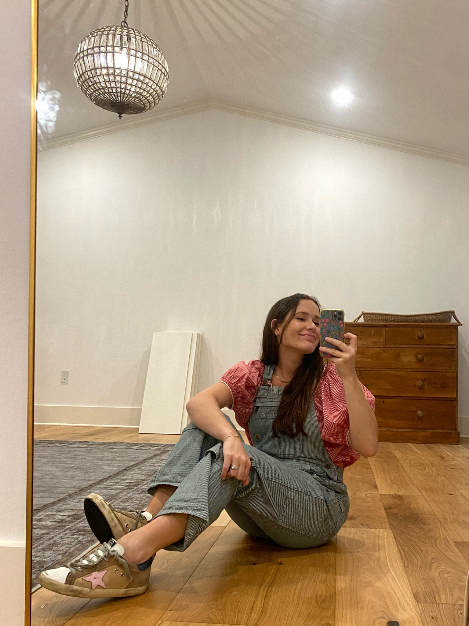 comfiest, roomy Carhartt overalls- wearing a small short in my Carhartt pinstripe overalls and they are working great for maternity👍🏼👍🏼 shirt is an old season of Doen I found on Poshmark but linking some similar…I just love a puff sleeve with overalls! 

#maternityoutfit

#LTKbump #LTKunder100 #LTKfit