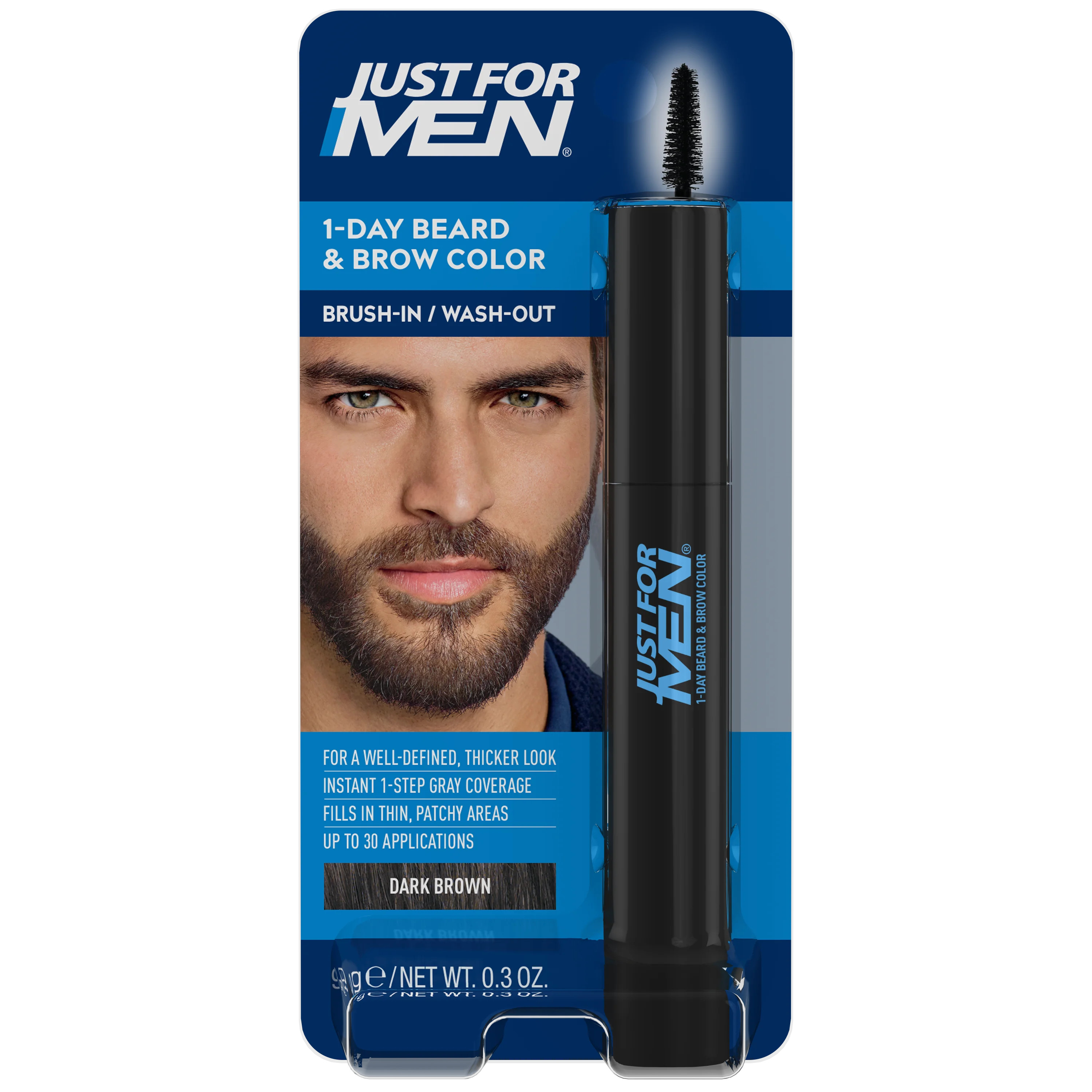 Just For Men 1-Day Beard & Brow Color, Temporary Dye for Beard and Eyebrows, Up to 30 Application... | Walmart (US)