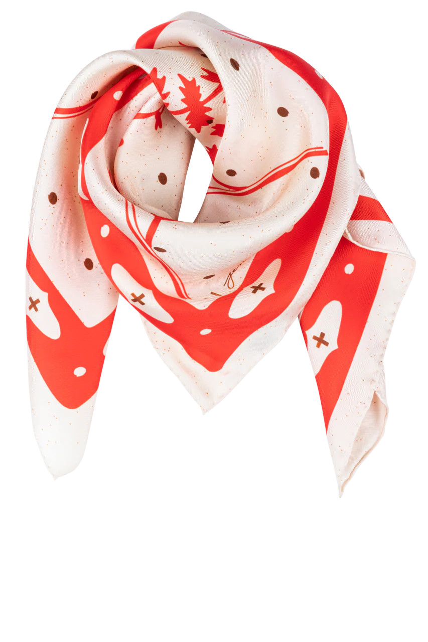 Jenni Earle Ivory Silk Scarf | Pinto Ranch | Pinto Ranch