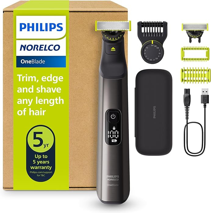Philips Norelco OneBlade 360 Pro Face + Body, Hybrid Electric Beard Trimmer, Shaver and Bodygroom... | Amazon (US)
