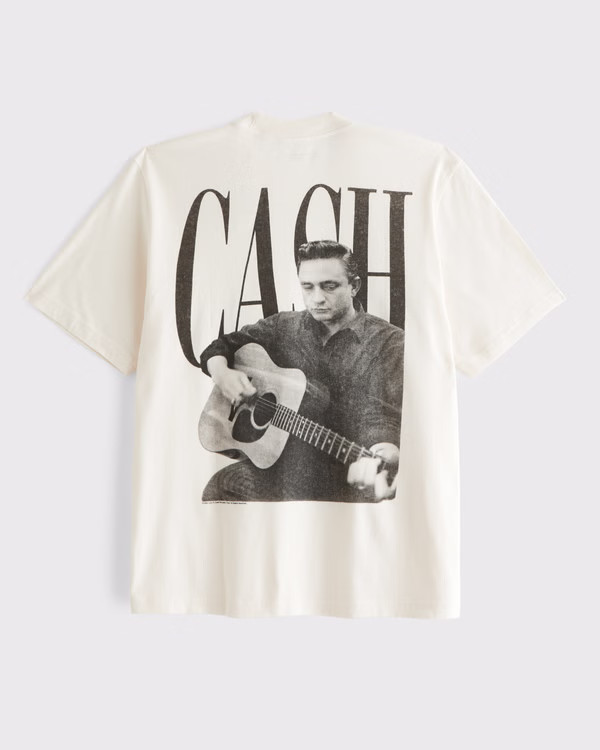 Johnny Cash Vintage-Inspired Graphic Tee | Abercrombie & Fitch (US)