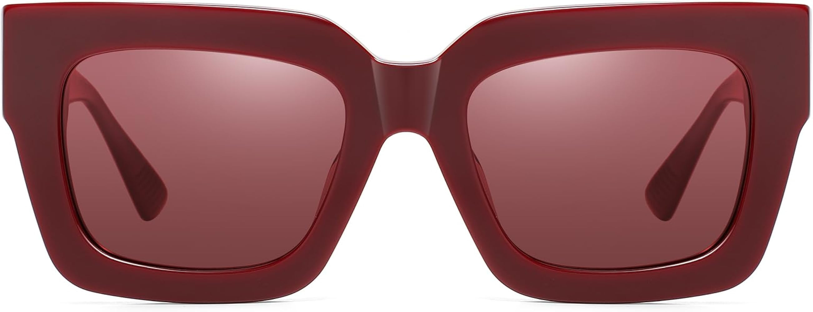 DUCO Trendy Square Sunglasses for Women Polarized Sunglasses UV400 Protection Sun Glasses Acetate... | Amazon (US)