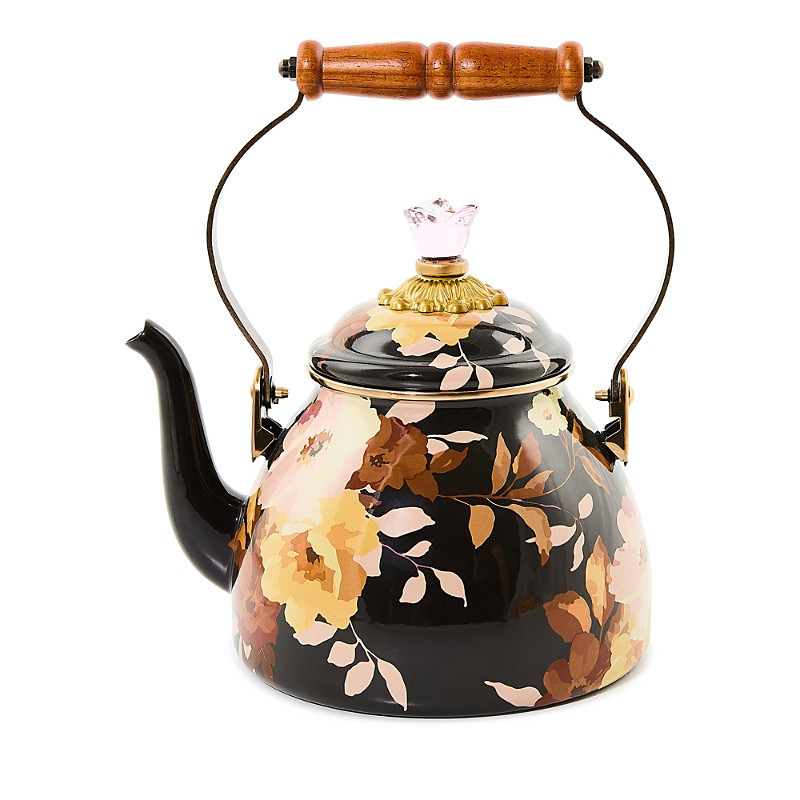 MacKenzie-Childs Wild Rose Brown 2 Quart Tea Kettle | Bloomingdale's (US)