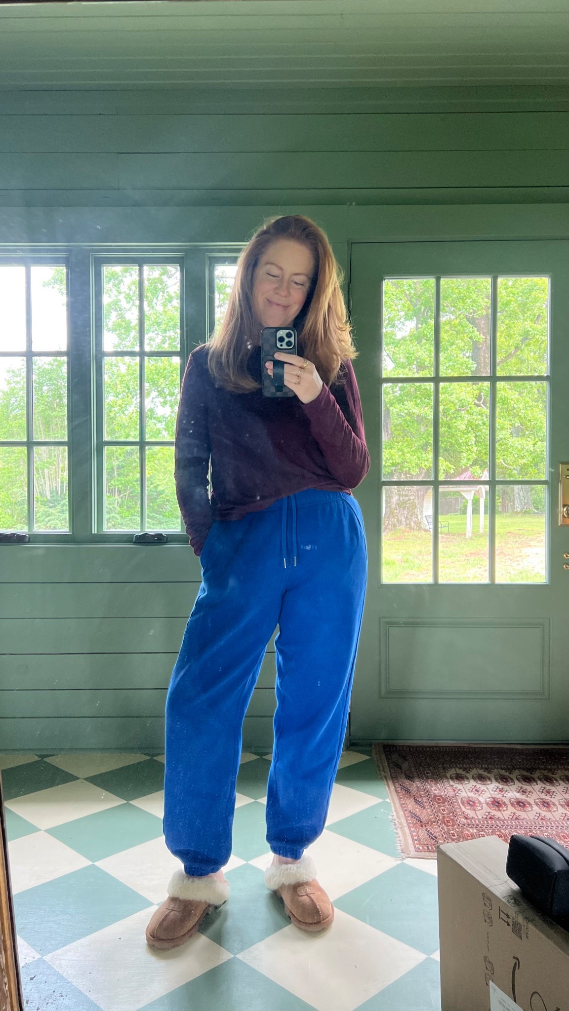 favorite sweats. wearing a medium and they are baggy. top is also a medium and so cozy. 

#LTKOver40 #LTKStyleTip