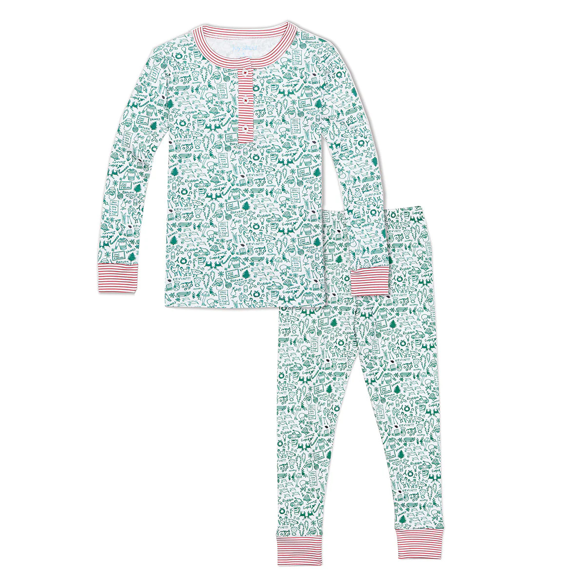 North Pole Two Piece Henley Pajamas | Joy Street Kids LLC