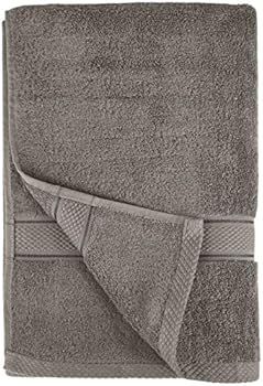 Amazon Brand – Pinzon 6 Piece Blended Egyptian Cotton Bath Towel Set - Grey | Amazon (US)