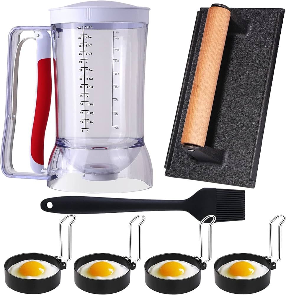 7 Piece Griddle Breakfast Kit for Blackstone, Griddle Accessories Set - Included Pancake Batter D... | Amazon (US)