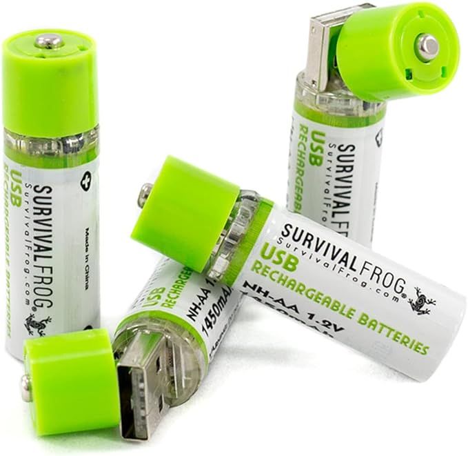 Survival Frog EasyPower USB AA Rechargeable Batteries -1.2V/1450 mAh Long Lasting Double A USB Re... | Amazon (US)