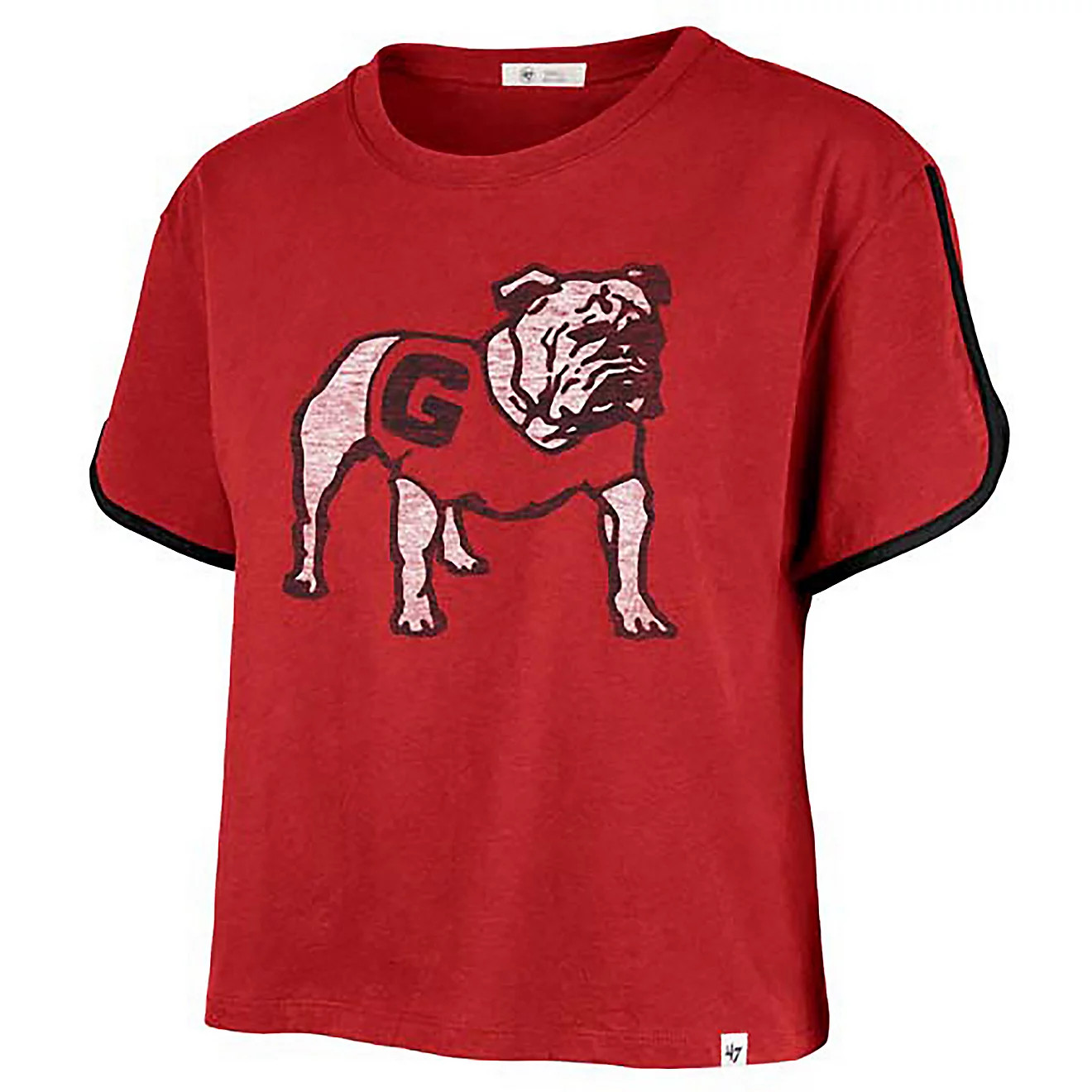 '47 Women's University of Georgia Dolphin Hem Frankie Cropped T-shirt | Academy | Academy Sports + Outdoors