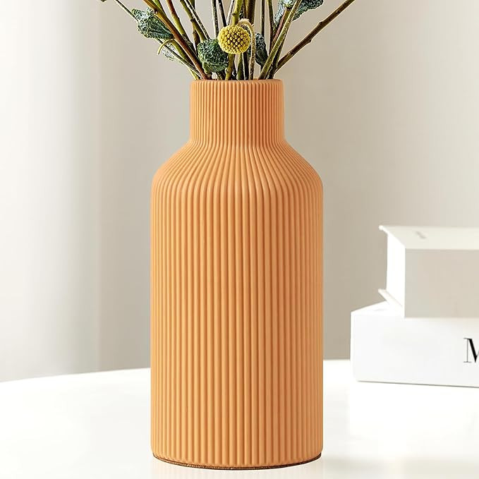 Mfacoy Ceramic Flower Vase, Minimalist Decor, Modern Home Decorative Vase, Small Pampas Grass Vas... | Amazon (US)