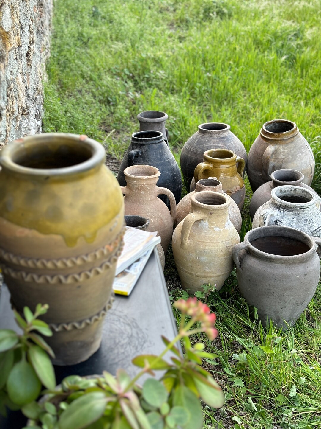 Turkish Pottery, Antique Vessel Primitive Clay Pot Wabi-sabi Décor Rustic Mediterranean Amphora ... | Etsy (US)