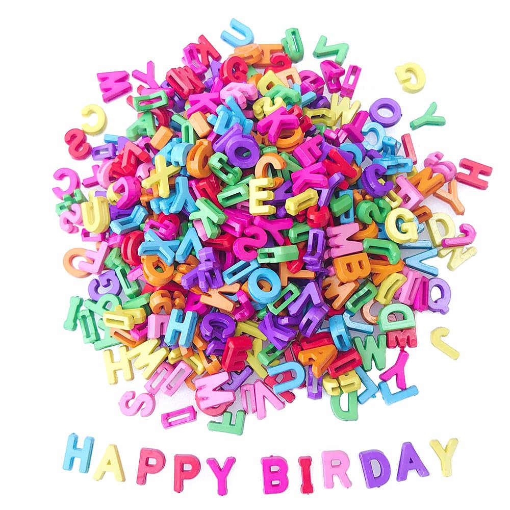 300+ Pieces 9x12mm Big Large Alphabet Letter Beads Charms A-Z Mixed Plastic Shape Loose Bead for ... | Amazon (US)