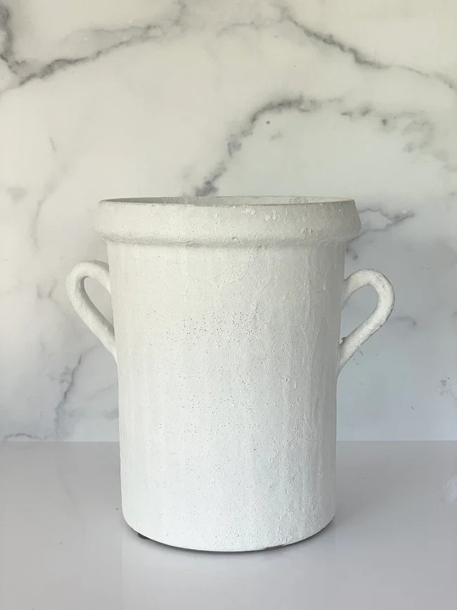 Oversized White Terracotta Crock | Ada + East