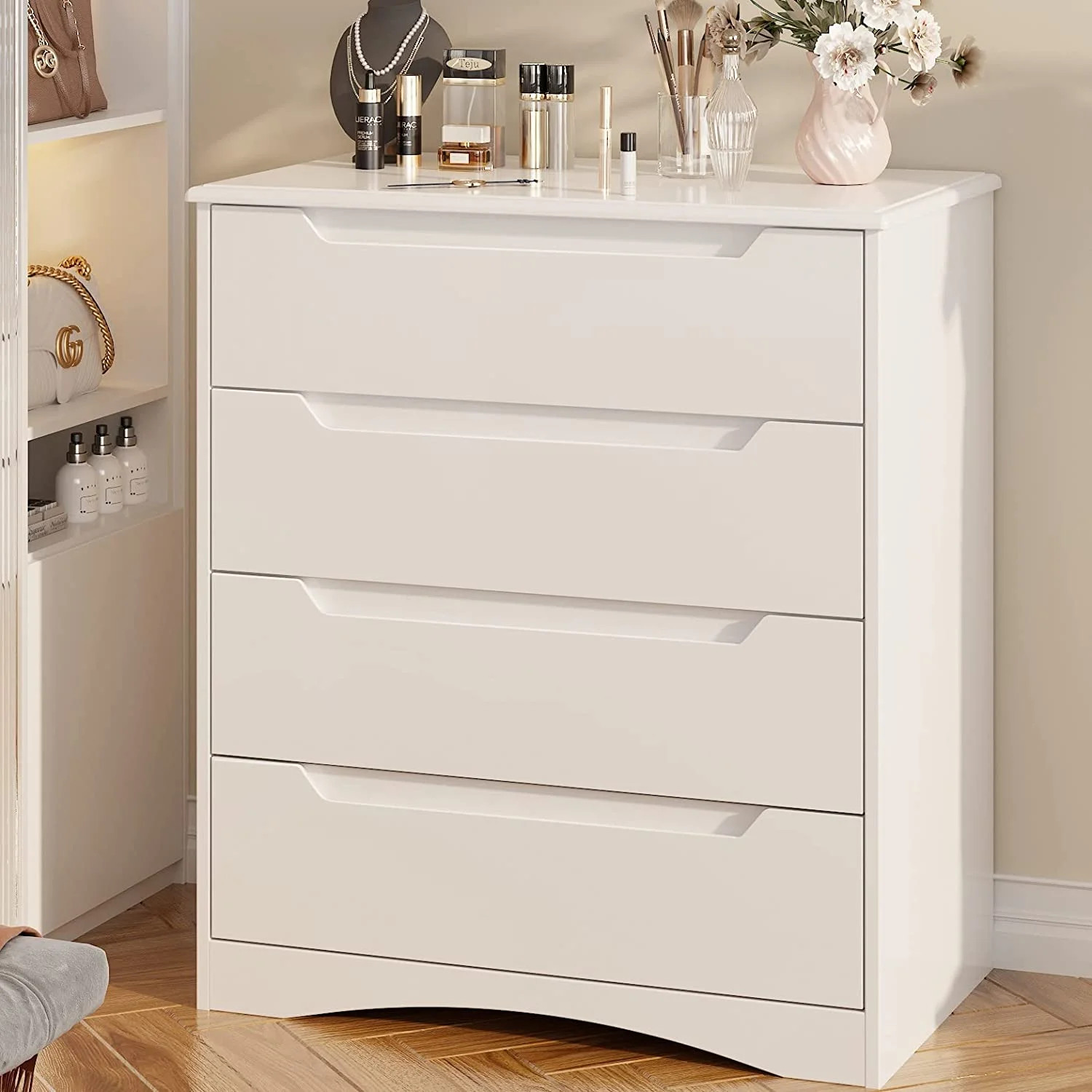 White Dresser for Bedroom, Lofka 4 Drawer Dresser Organizer for Adult, Kid, Baby | Walmart (US)