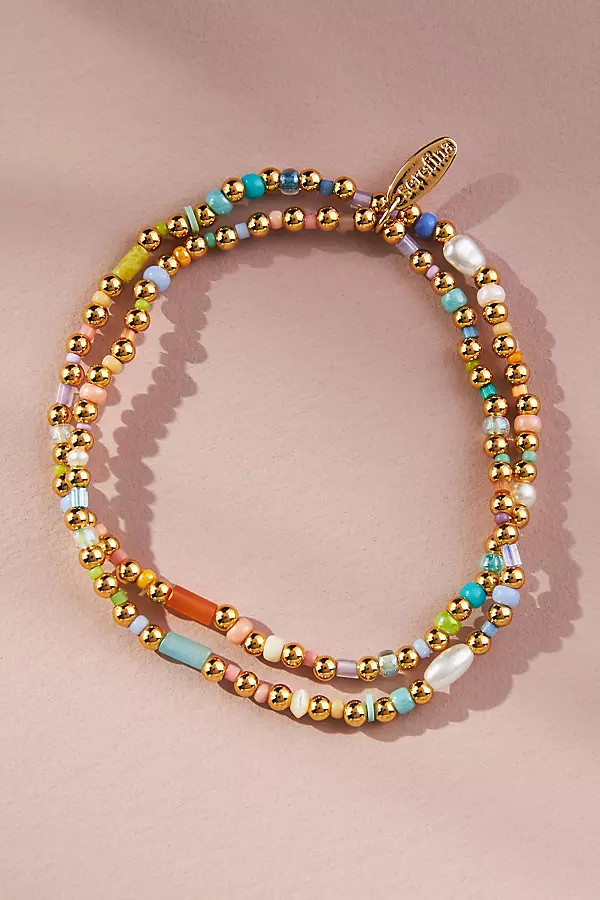 Delicate Beaded Bracelets, Set of 2 | Anthropologie (US)