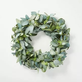24" Faux Seeded Eucalyptus Wreath - Hearth & Hand™ with Magnolia | Target