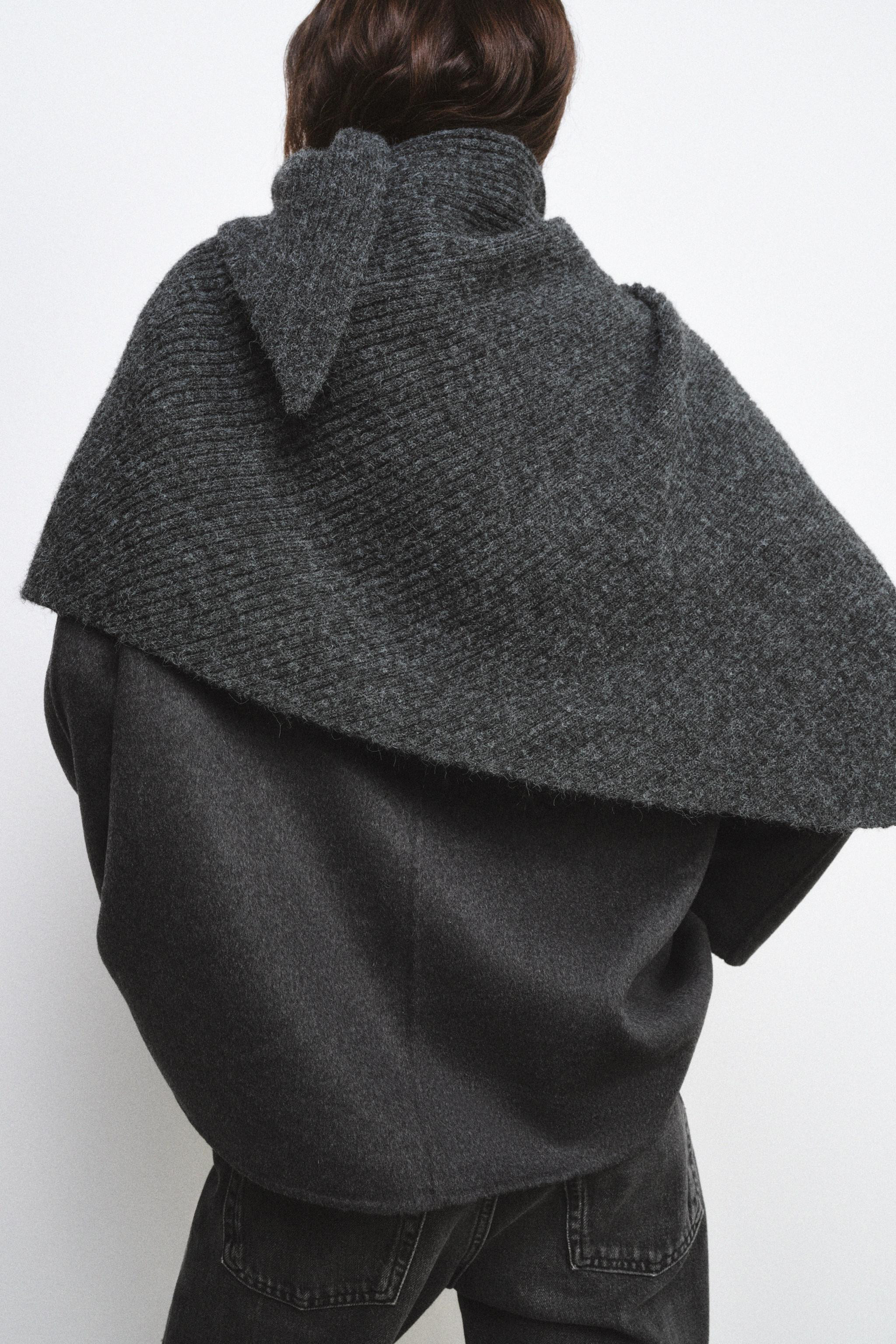 WOOL BLEND BLAZER WITH SCARF ZW COLLECTION | Zara UK