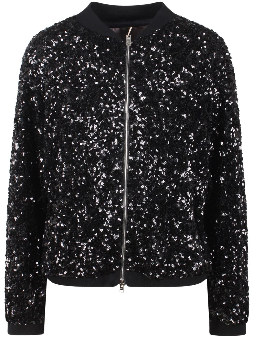 Herno sequin-embellished bomber jacket - Black | Farfetch Global